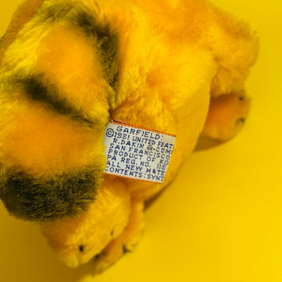 タグプレート付き　ガーフィールド　ぬいぐるみ 1981年DAKIN　レア希少