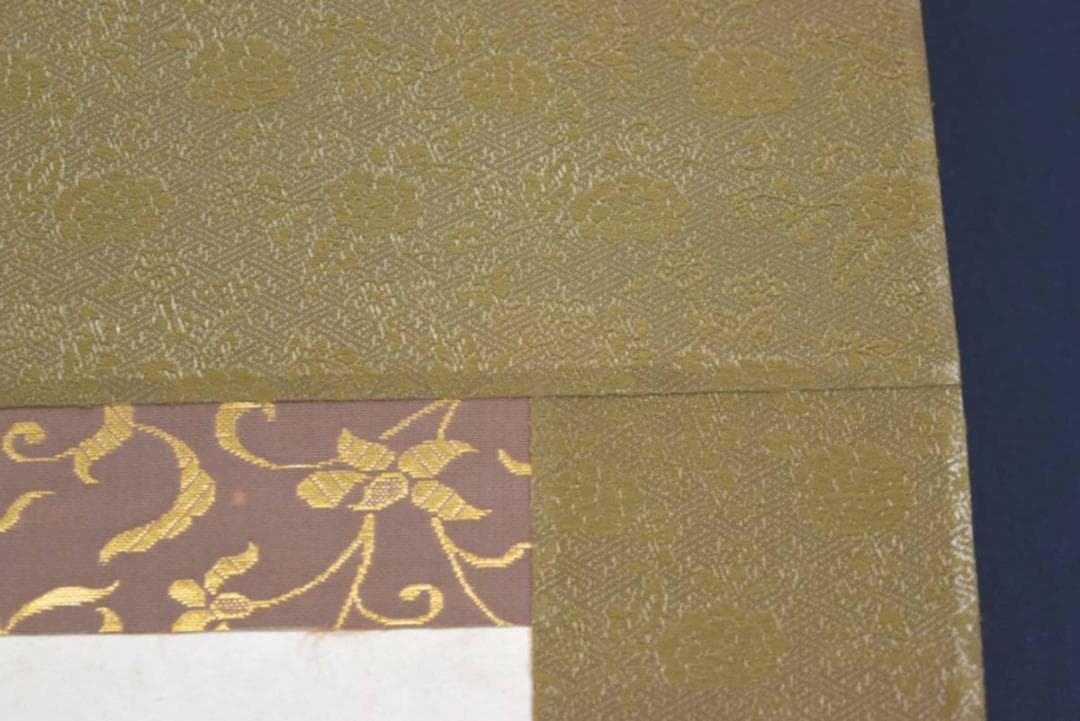 【真作】勝川院雅信/水仙小禽図/花鳥図/掛軸/名家伝来/AA-442