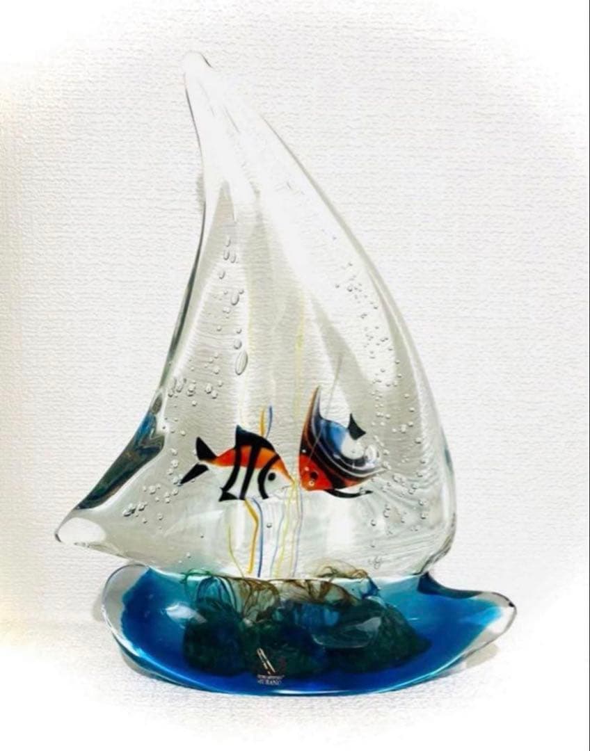 ベネチアングラス 置物 ムラ―ノガラス アクアリウム伝統工芸品