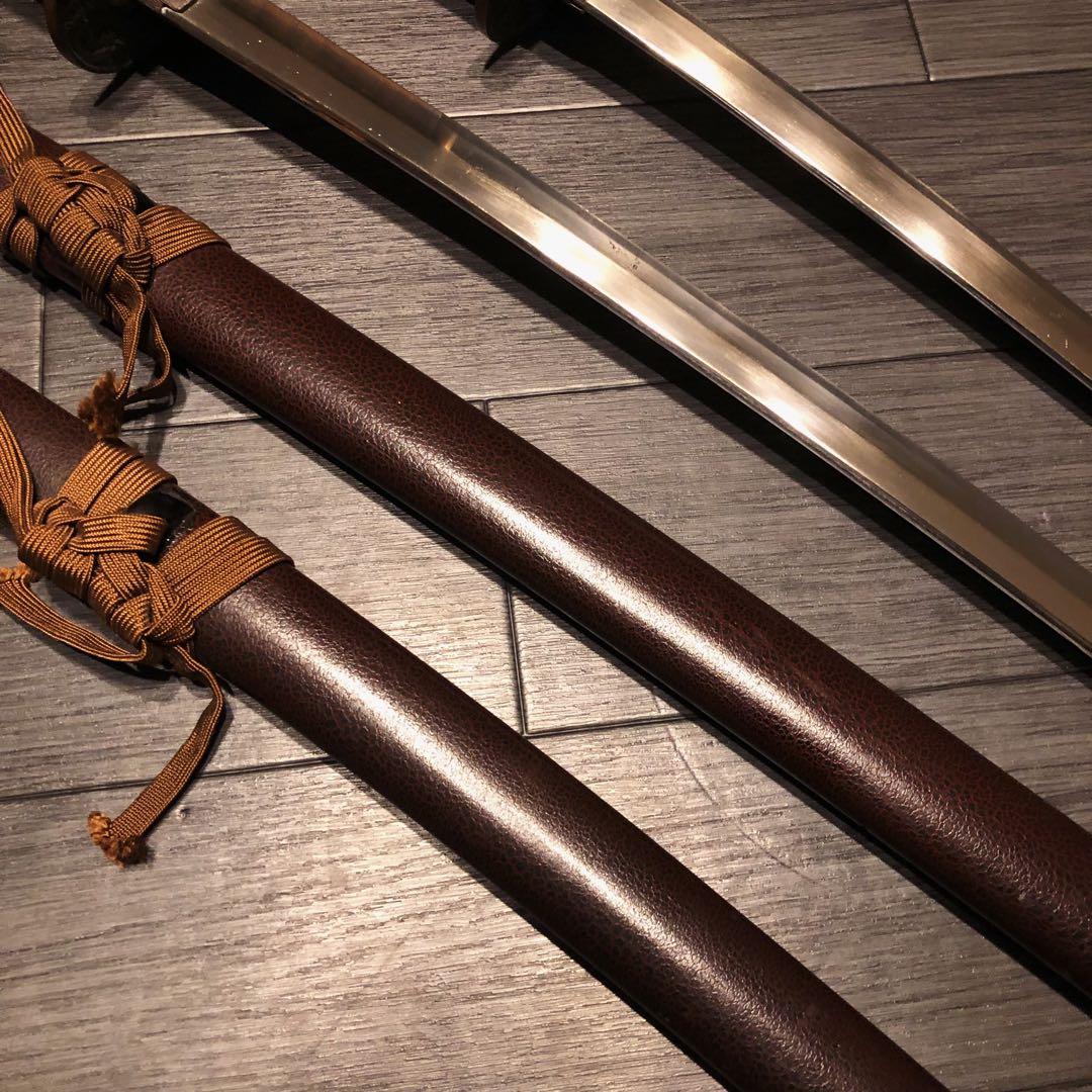 高級模造刀　茶拵え　脇差　大小2本セット 太刀　居合刀