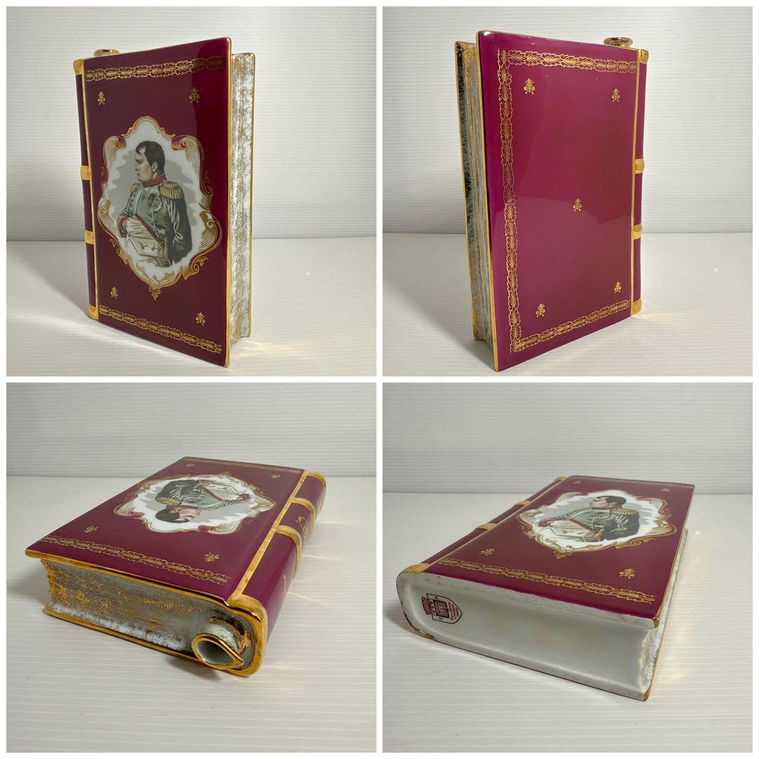 ②レア！空瓶 リモージュ 陶器ボトル ブックボトル ショットグラス 6客セット