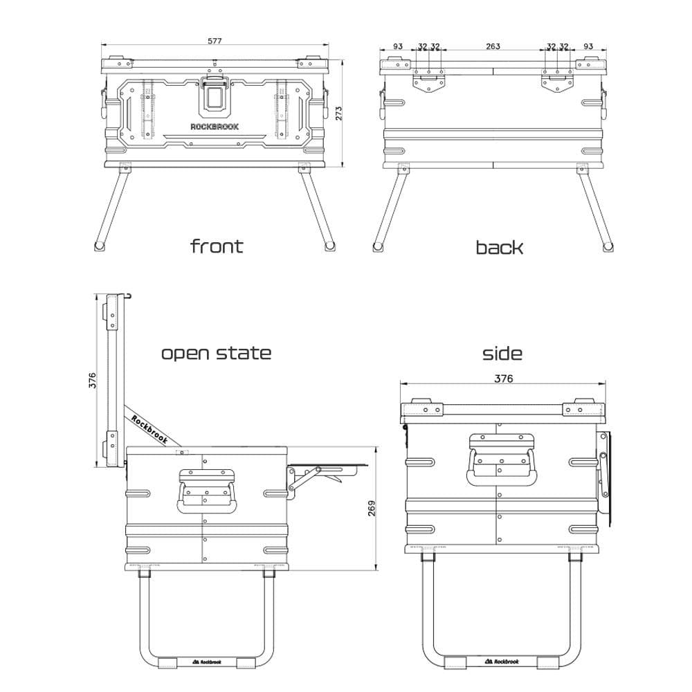 限定版 スタンド付アルミマグネシウムコンテナ カスタムフルセット 大容量 50L