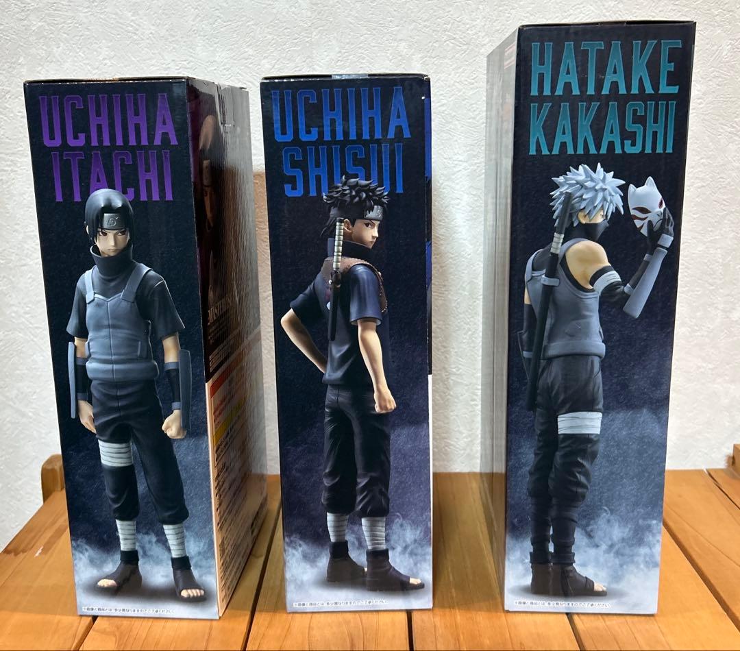 NARUTO 一番くじ　疾風伝 心を写す赤き瞳のA賞、B賞、D賞フィギュアセット