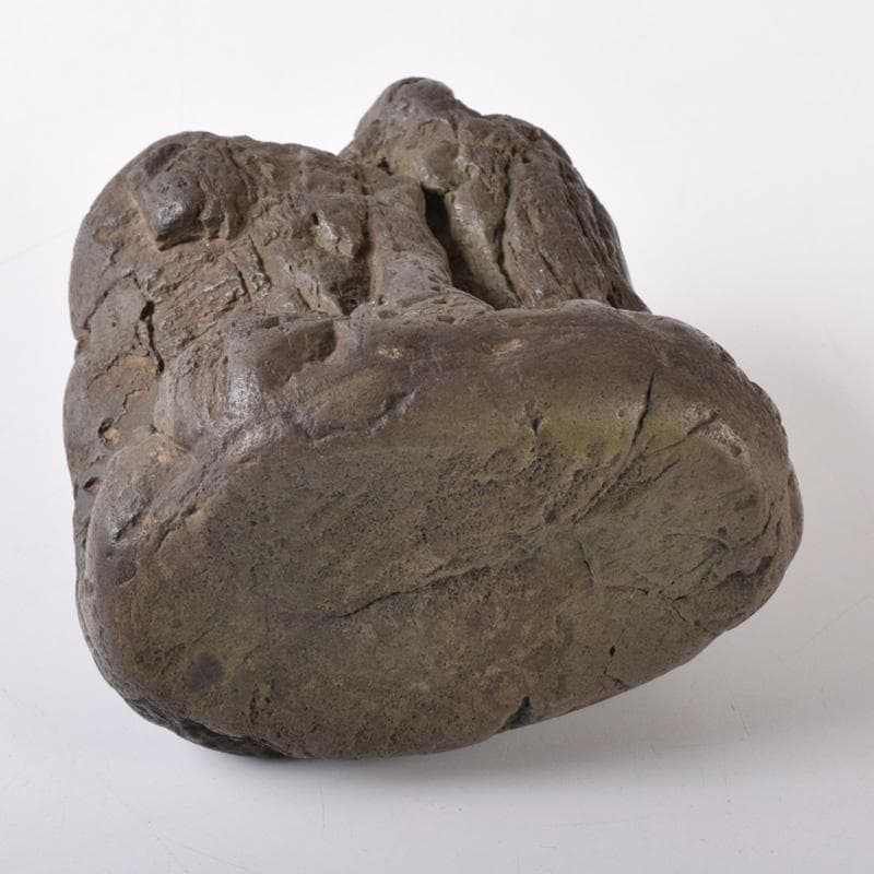 天然石　鑑賞石　太湖石　霊壁石　置物　重さ約1.2㎏　唐木台付　C　7247