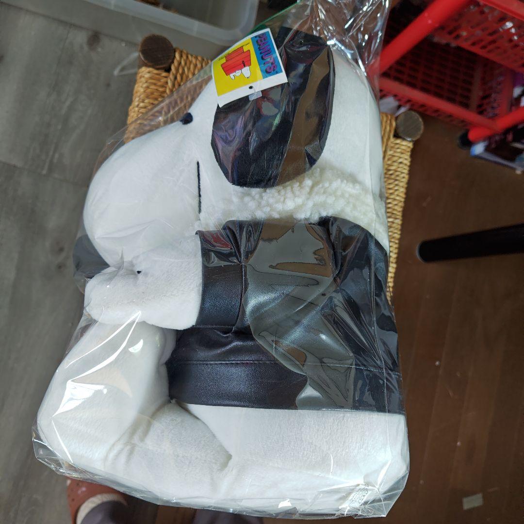 PEANUTS 非売品 革ジャン スヌーピー ぬいぐるみ タグ付き