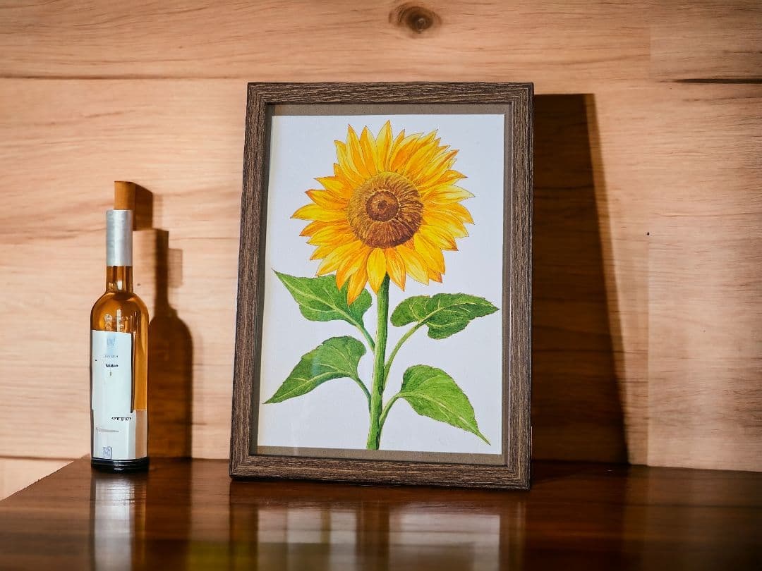 【原画販売】ひまわりのまなざし 水彩画 SMサイズ