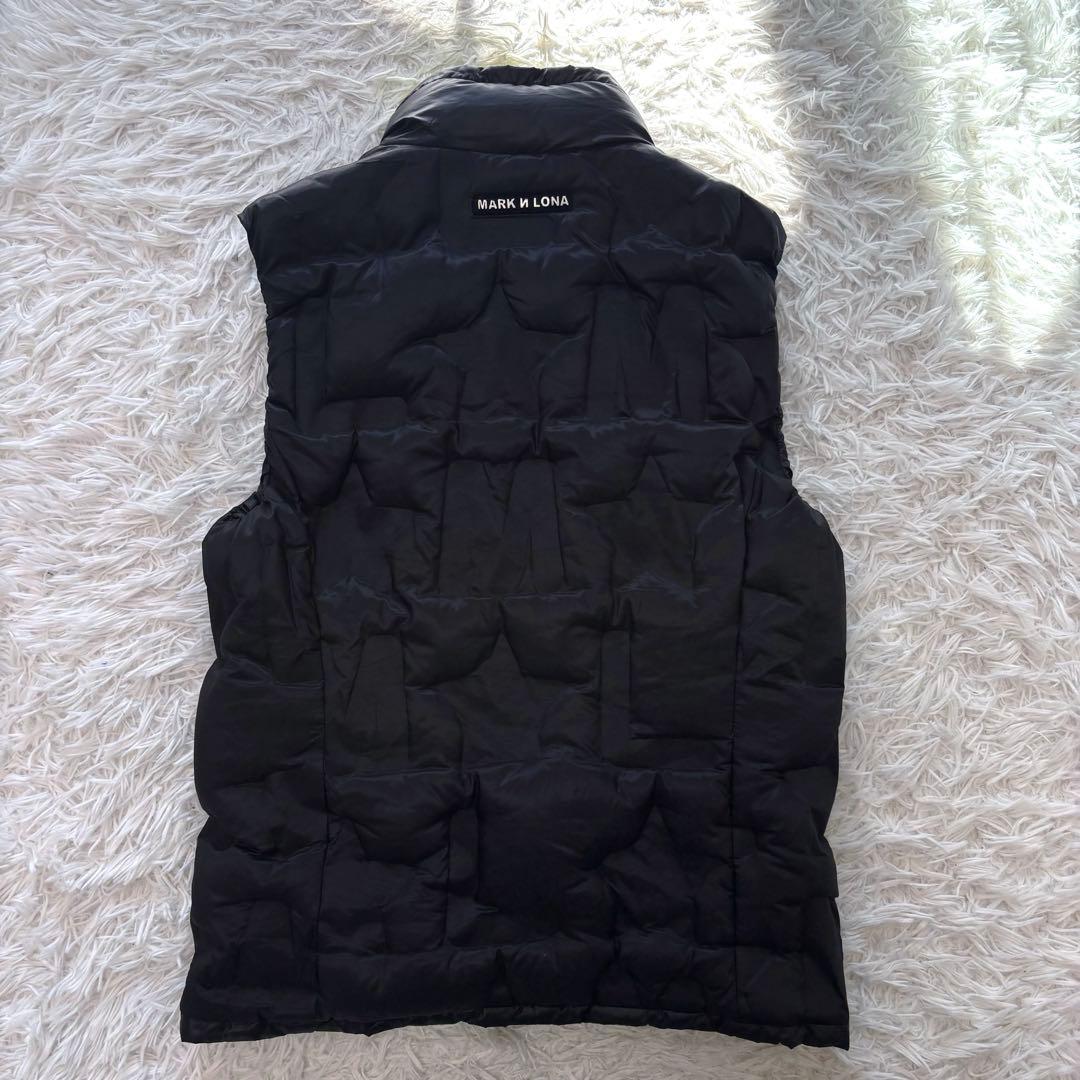 最高峰 マークアンドロナ ベスト 中綿 ダウン 3D ブラック 裏起毛