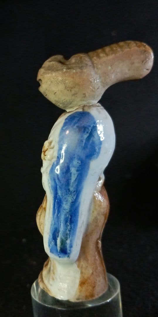 陶器 の 根付 「お猿の三番叟」からくり 首 舌が動く 江戸時代