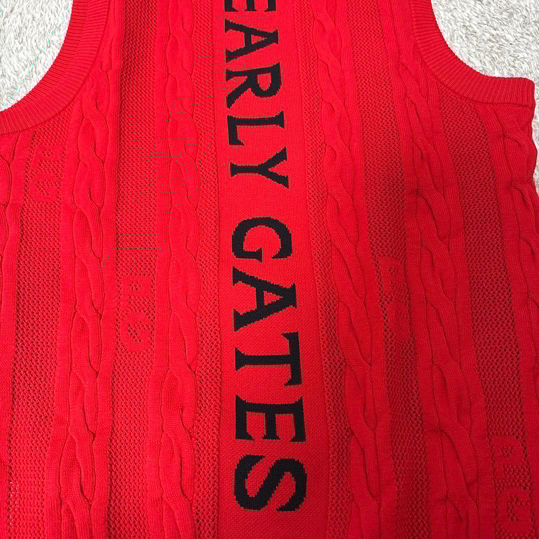 【未使用】PEARLY GATES レッド Vネック ベスト サイズ5