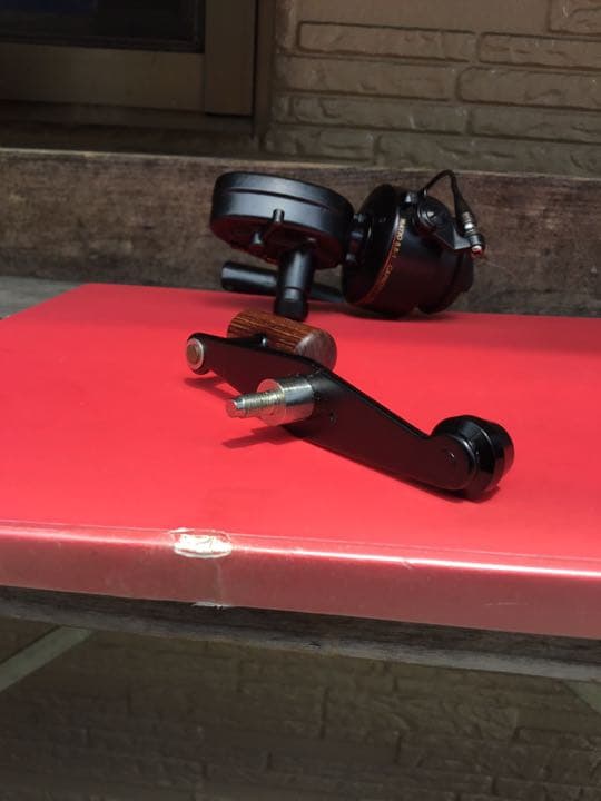 ミッチェル308プロ左専用カスタムハンドル。リールは非売品です。