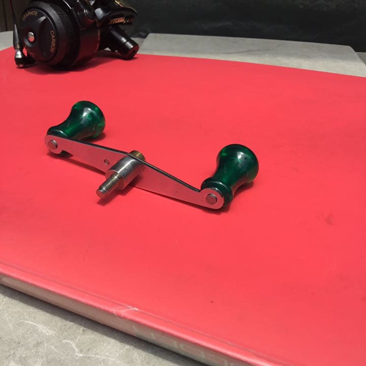 ミッチェル308プロ左専用カスタムハンドル。リールは非売品です。