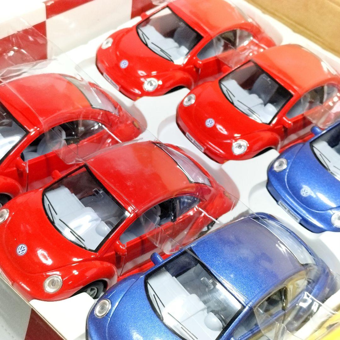 キンスマート 1/32 プルバック ミニカー ワーゲン ニュービートル 12台