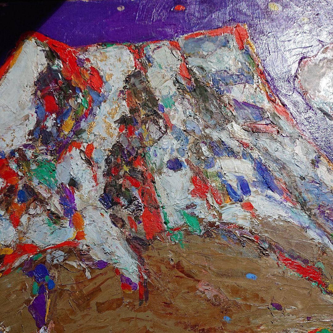 絵画  油彩本物     花咲く頃  安食慎太郎