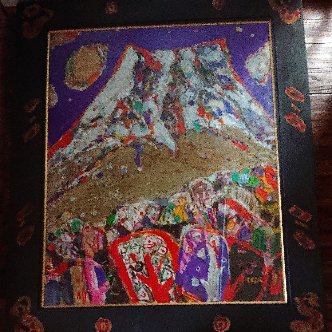 絵画  油彩本物     花咲く頃  安食慎太郎