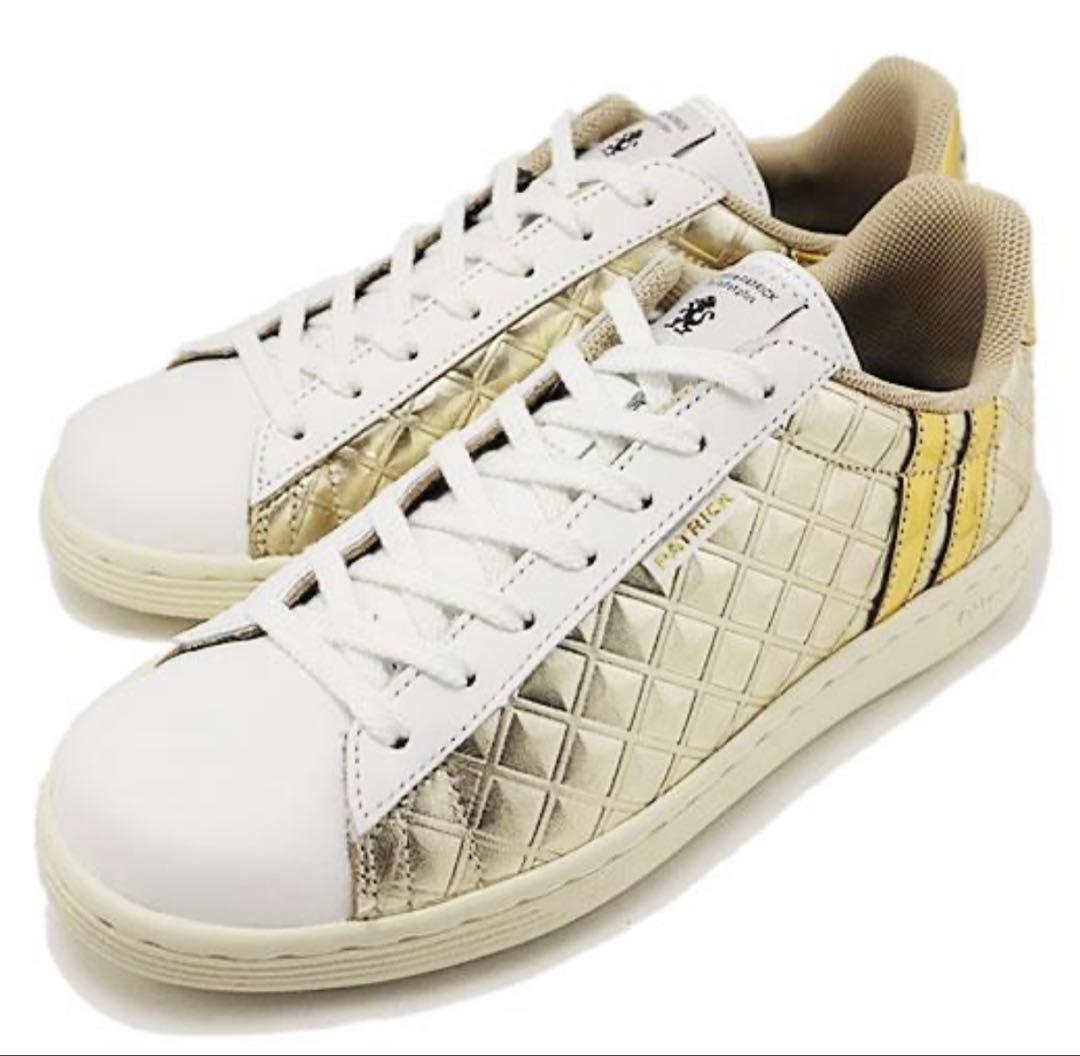 PATRIK ゴールド ホワイト シューズ　パトリック　35