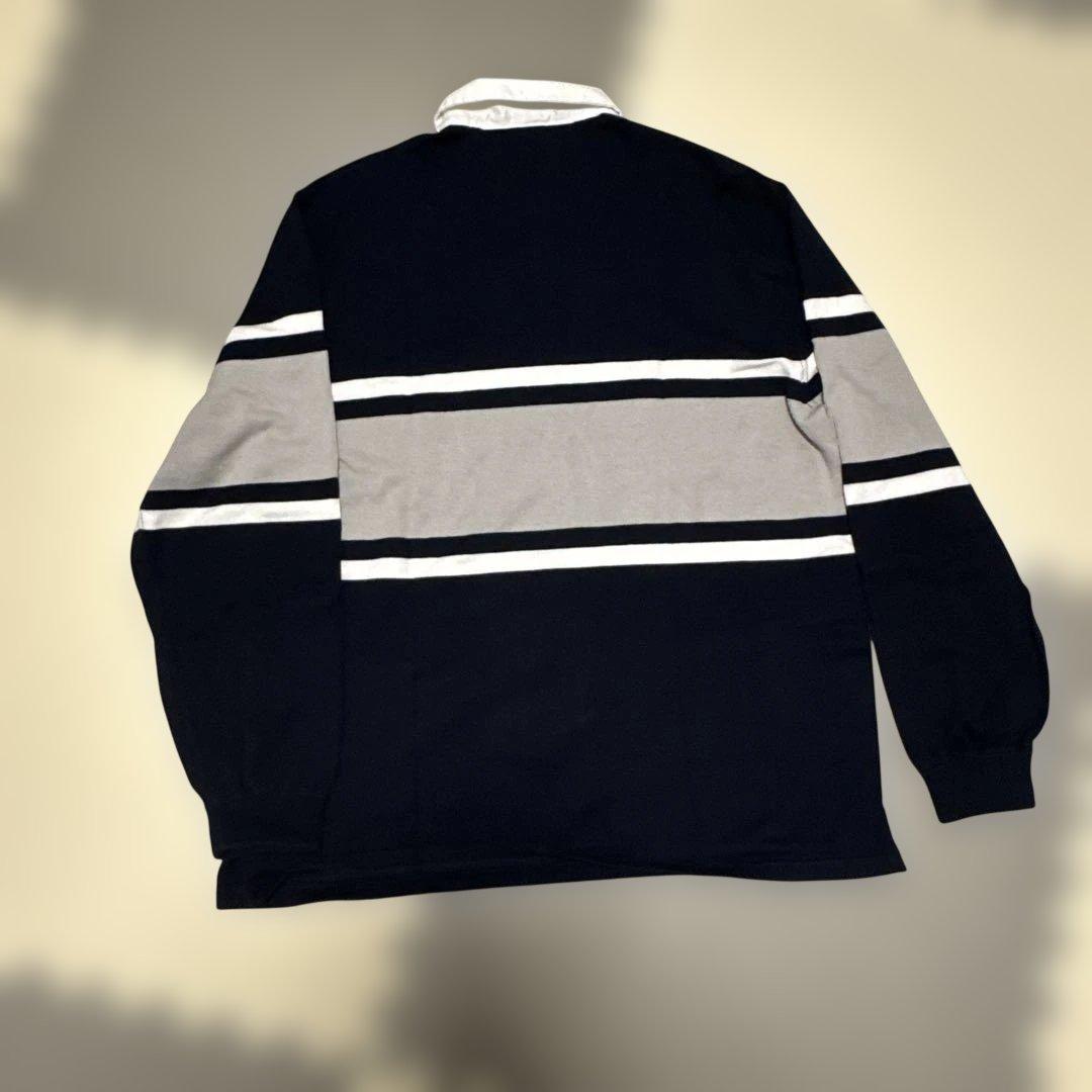 WastedYouth ネイビー グレー ラガーシャツ L