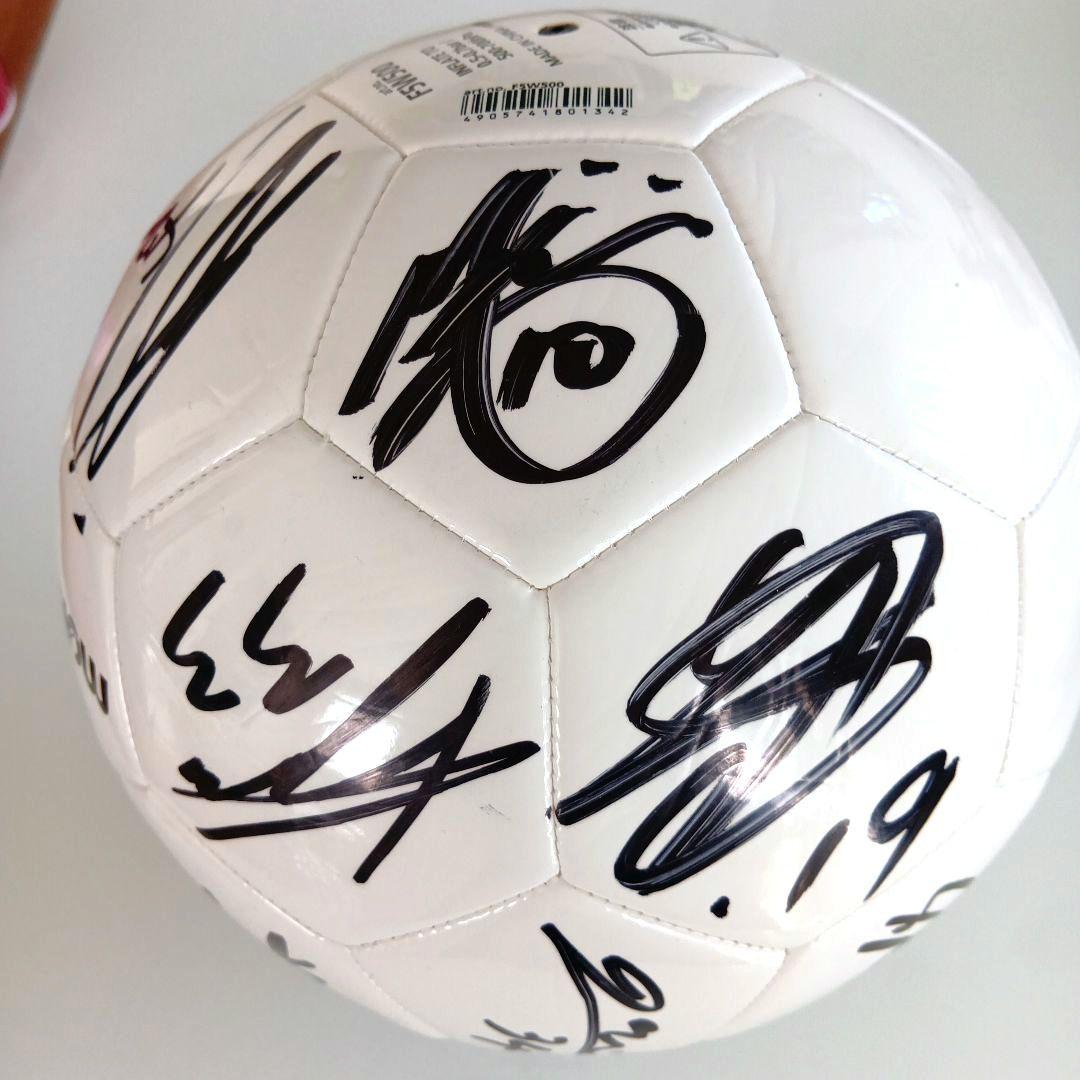 松本山雅 2025年複数選手直筆サイン入りボール 5号球