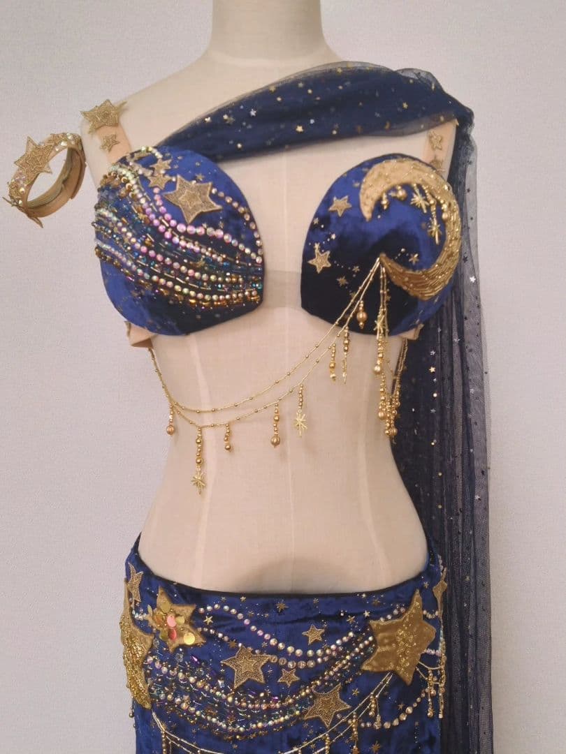 ベリーダンス衣装　ブラスカート小物など5点セット