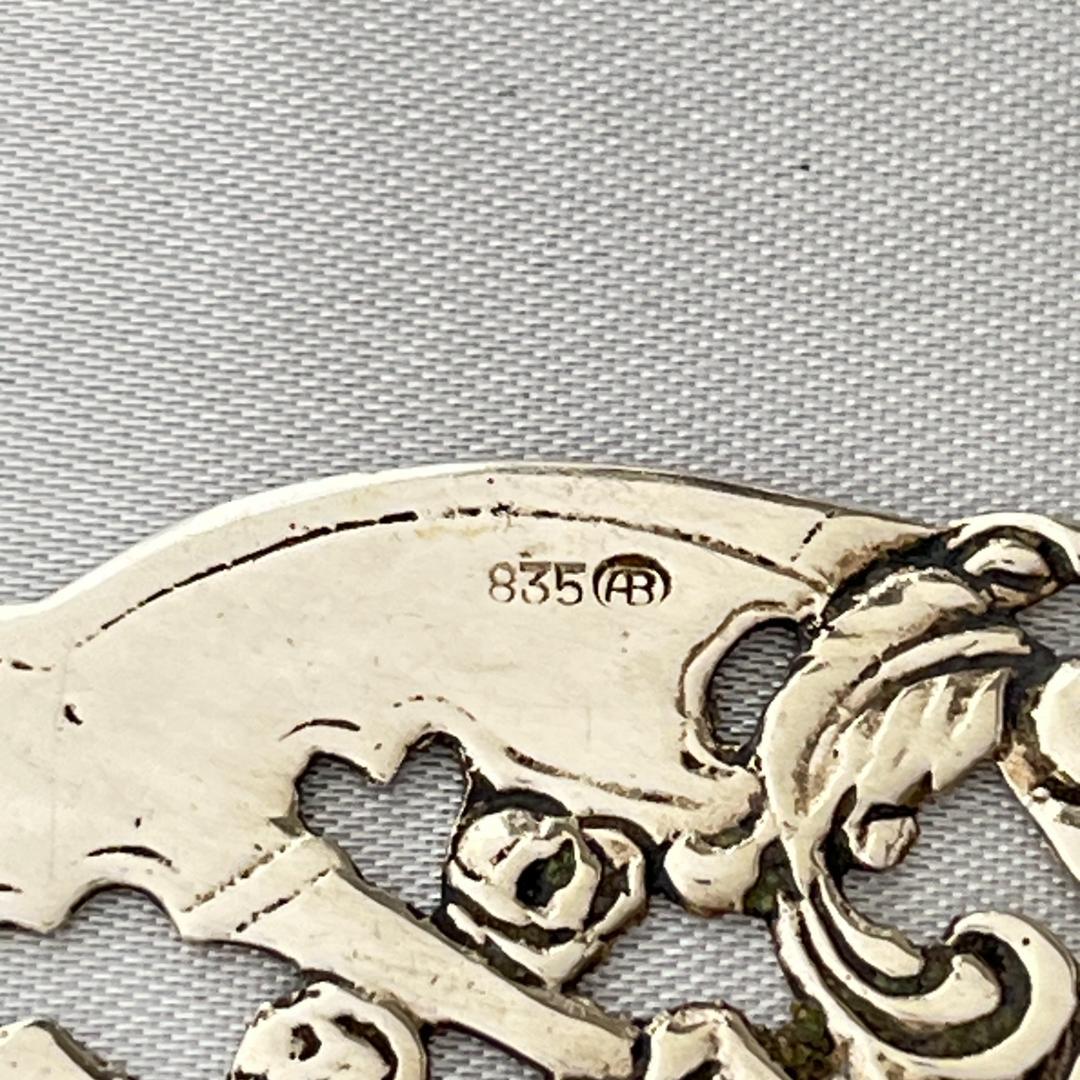 【 Bodemer】 薔薇と天童のケーキサーバー【純銀】11.5cm