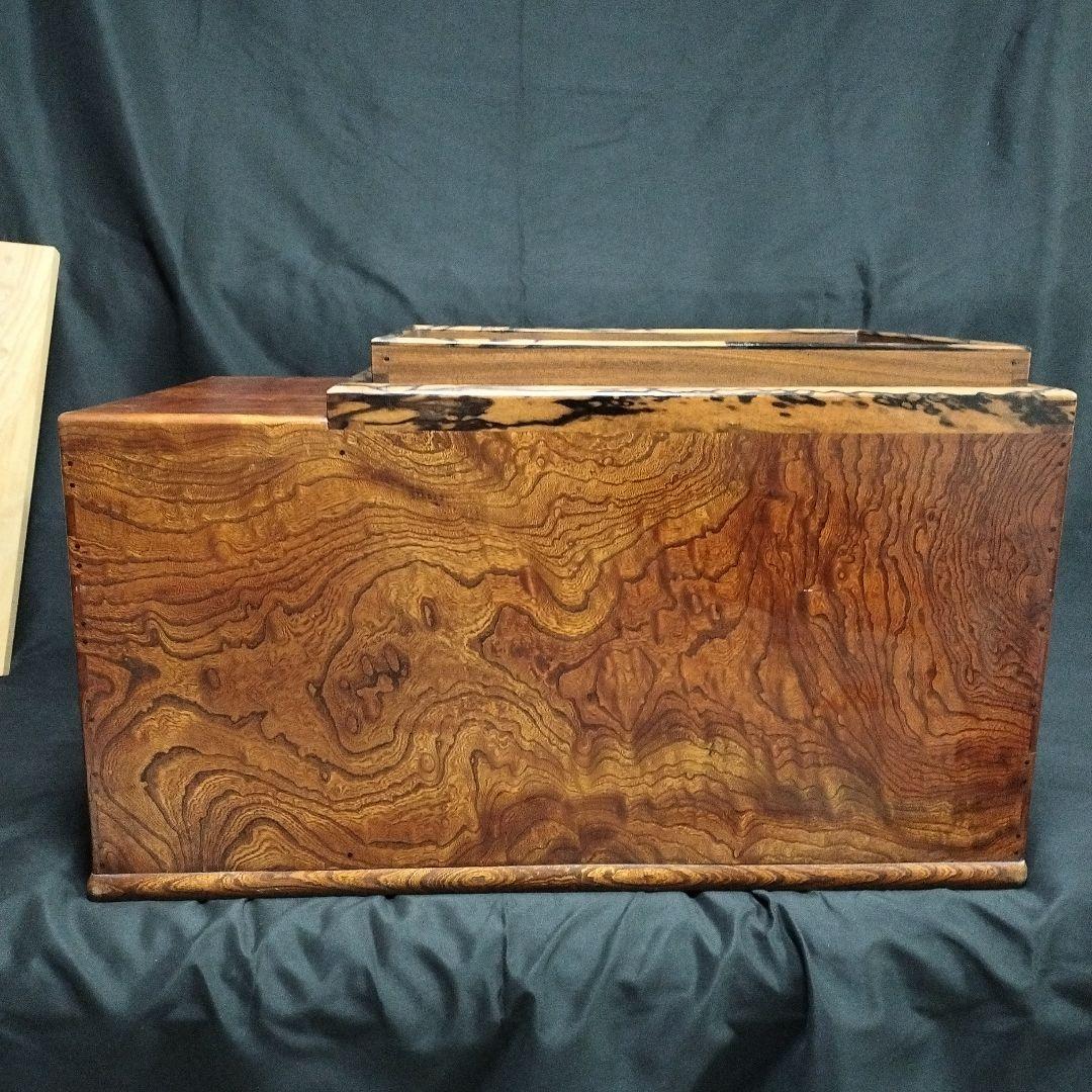 古美術 欅 黒柿 火鉢 蓋付 骨董 古道具