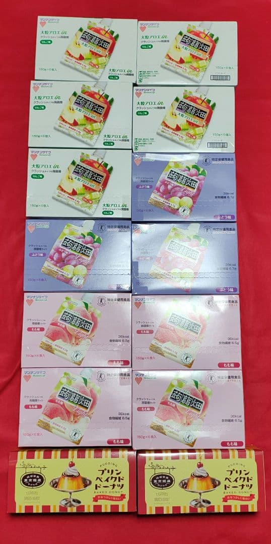 蒟蒻畑3種類12箱.東京プリンベイクド2箱セット