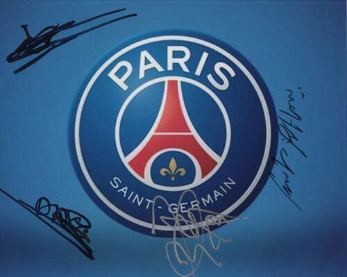 パリ・サンジェルマン FC チーム直筆サイン入り写真 ブッフォン SA鑑定済