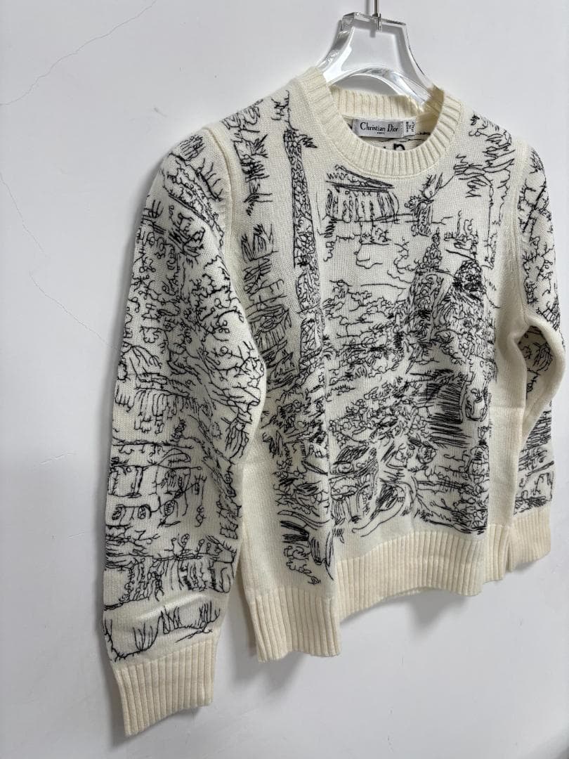 ホワイト ディオール　セーター ニット サイズ38