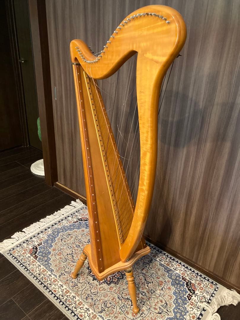 アイリッシュハープ　AOYAMA HARP 　飴色　チューニングトレーナー