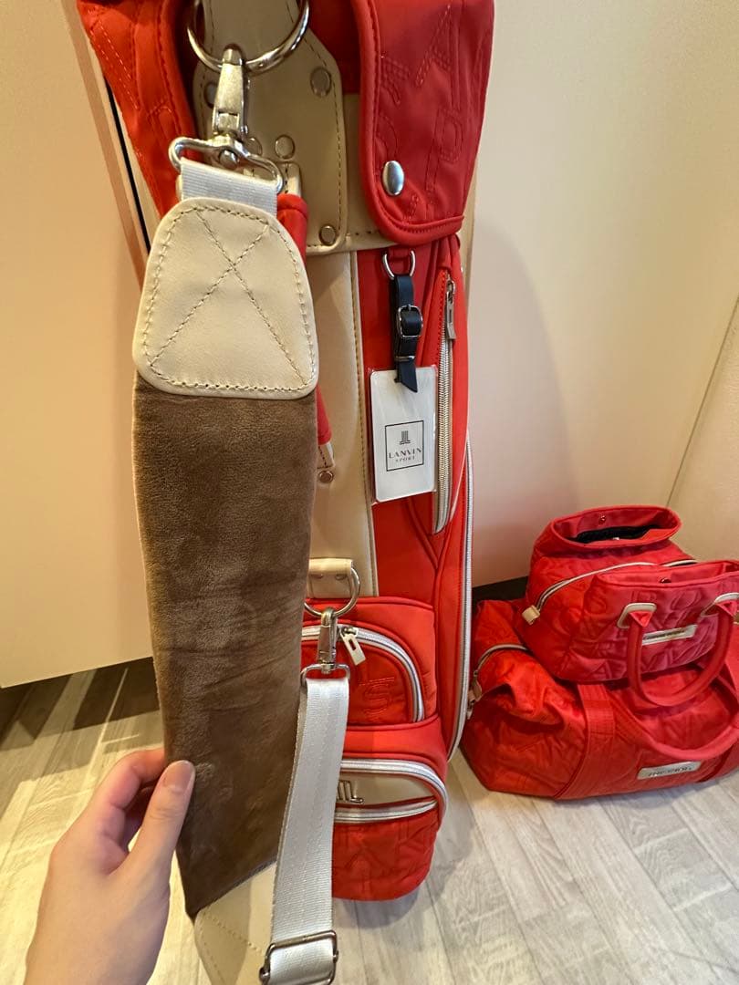 LANVIN SPORT キャディバッグ レッド セット
