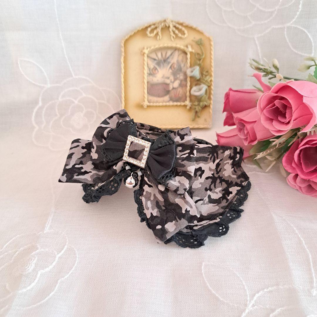 はる、短毛シュシュ和風つまみ細工()わんちゃん猫ちゃん用