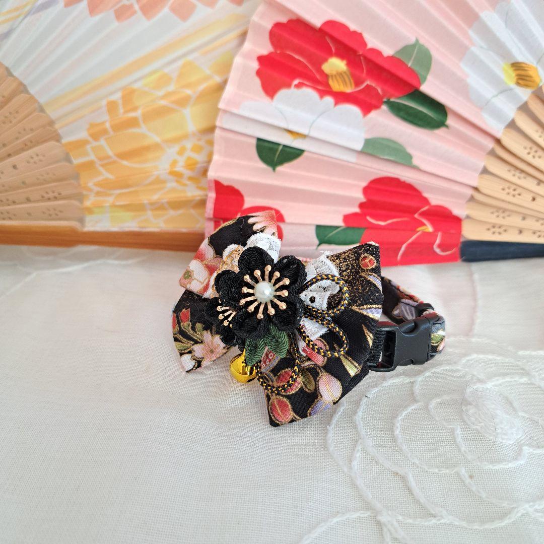 はる、短毛シュシュ和風つまみ細工()わんちゃん猫ちゃん用