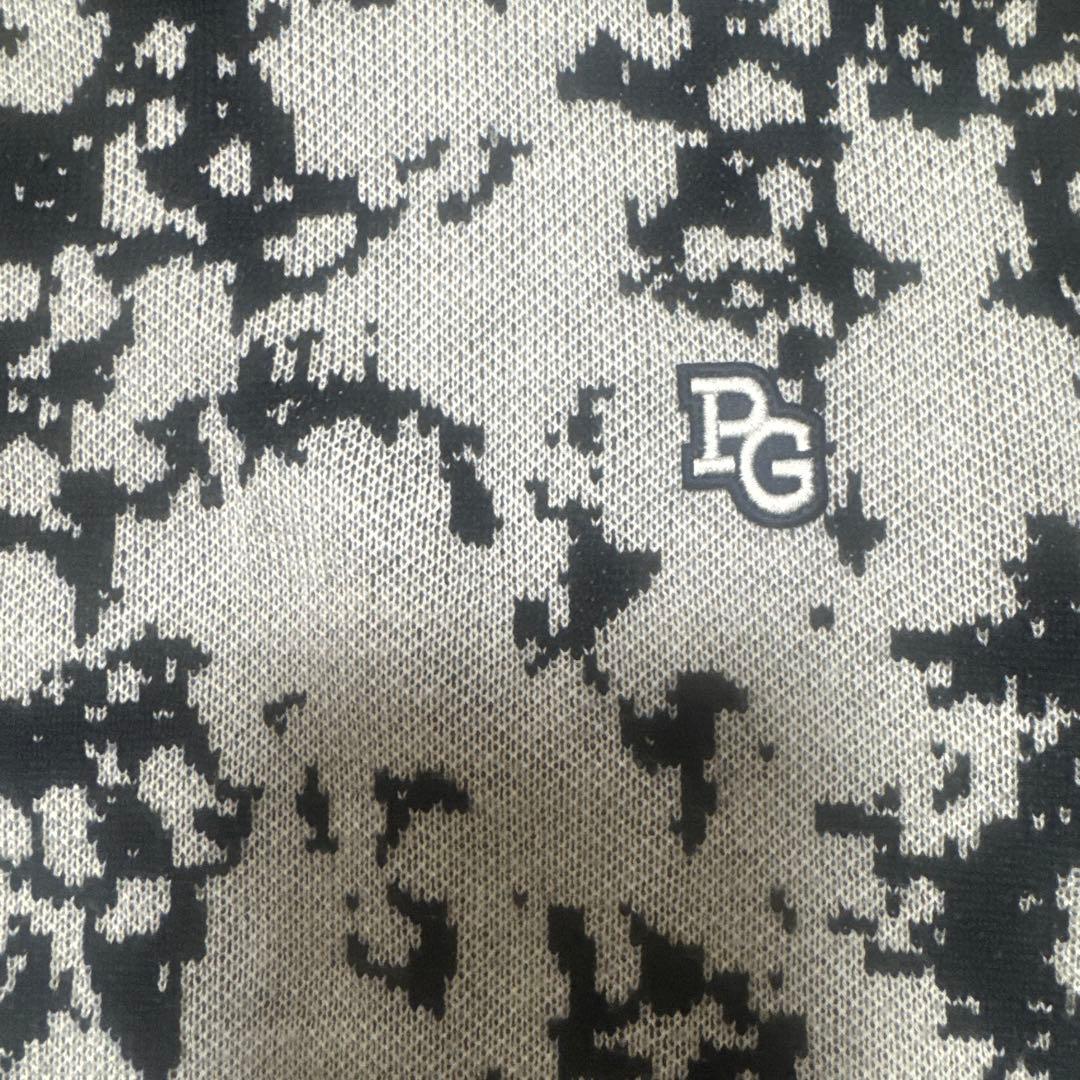 パーリーゲイツ　PG スプラッター模様 ハイネックセーター