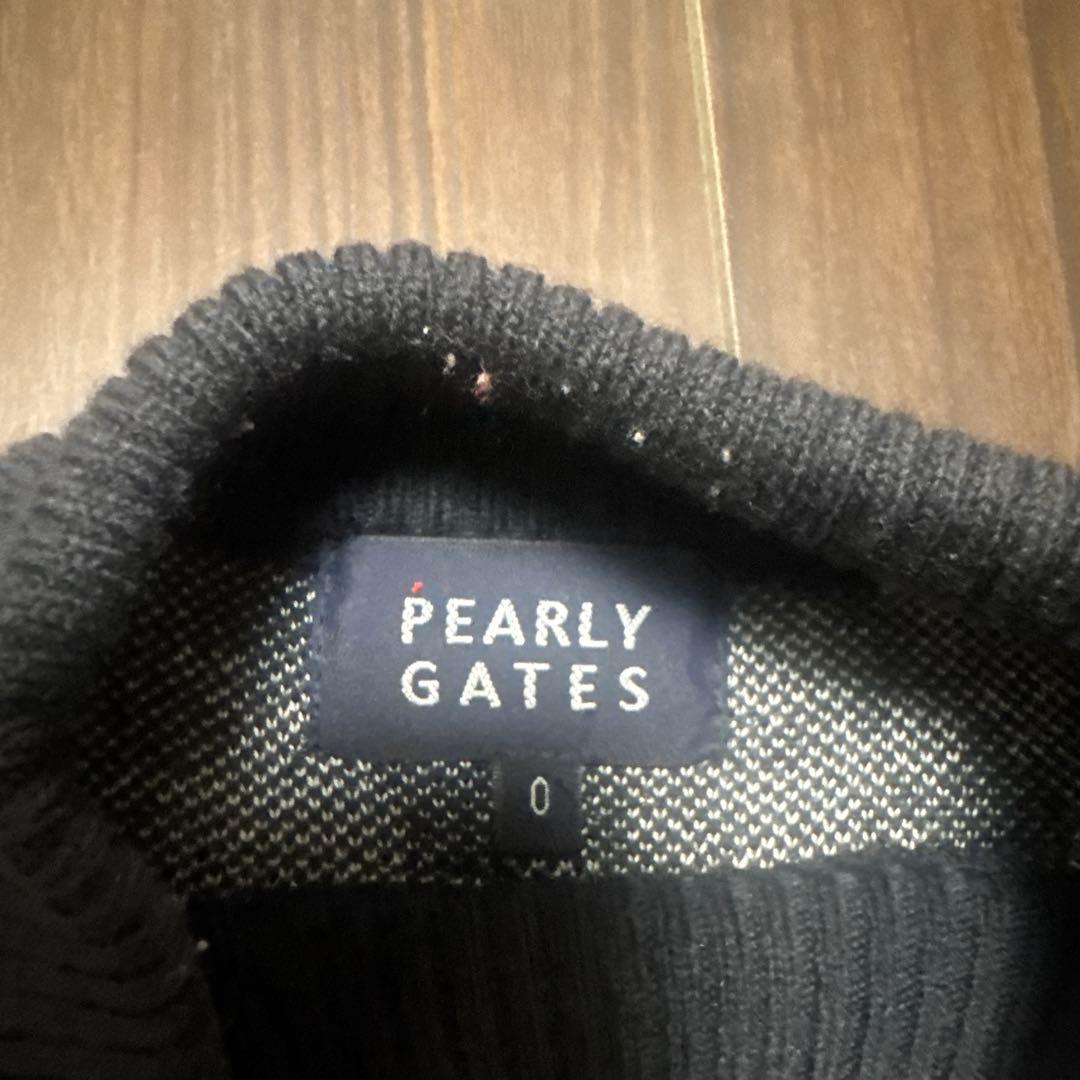 パーリーゲイツ　PG スプラッター模様 ハイネックセーター