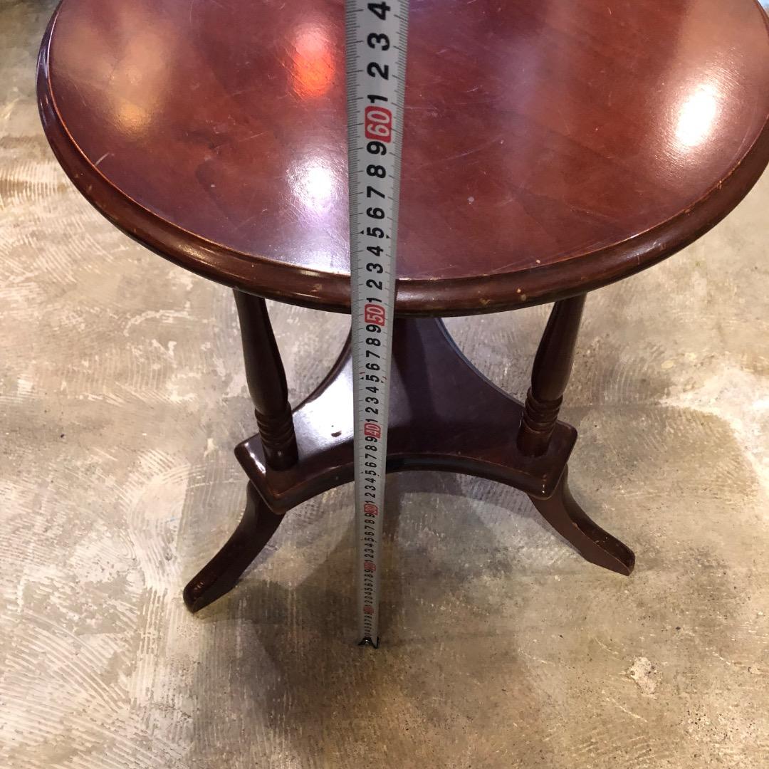 木製ラウンドテーブル　サイドテーブル　クラッシック　ミニテーブル　飾り棚　置台