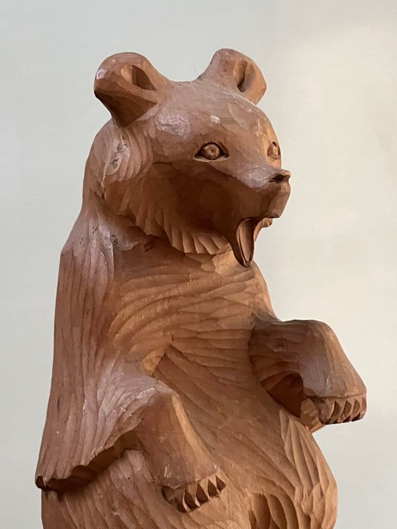 70'sロシア民藝　木彫り熊／ヴィンテージ木彫熊 郷土玩具 農民美術 アイヌ民芸
