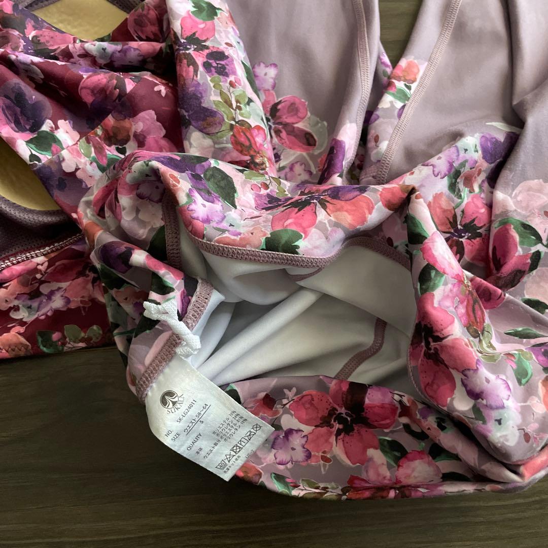 フラワープリント ヨガウェア セット