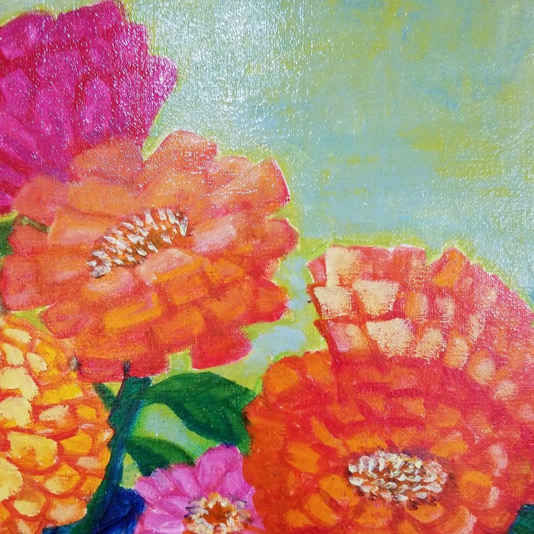 油絵　専用　ジニアがいっぱい