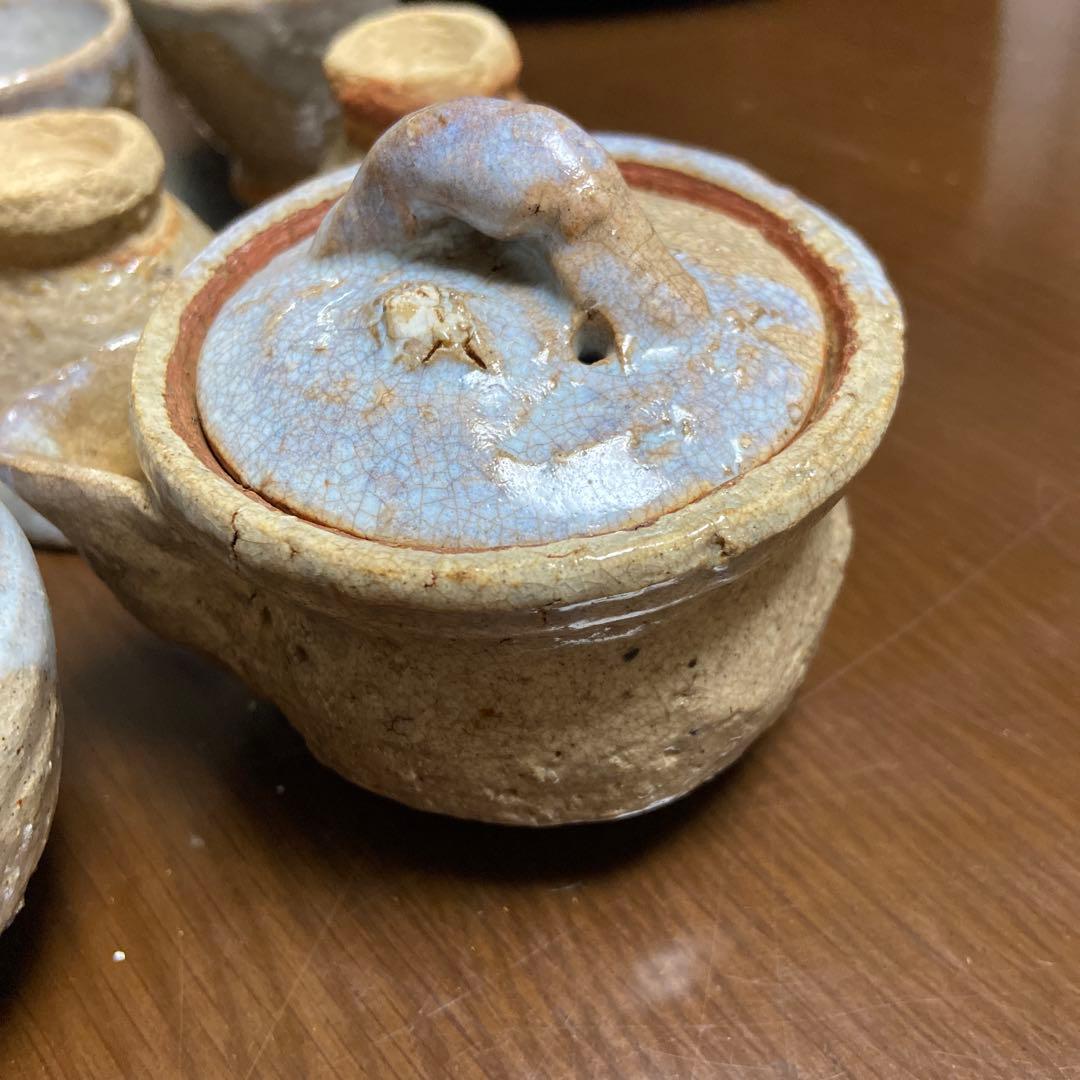 期間限定お値引き‼️烏城彫　茶櫃(ちゃびつ) 梅とザクロ　萩焼セット付き