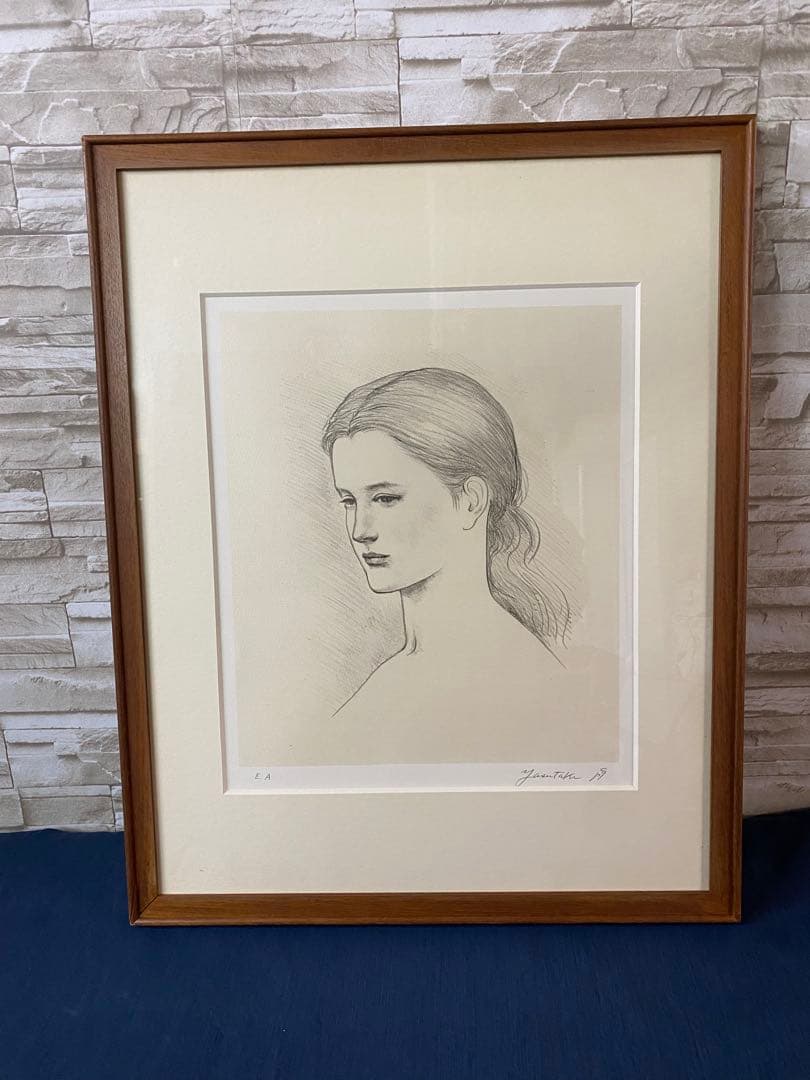 レア　舟越保武「D嬢」リトグラフ E.A 直筆サイン 美人画