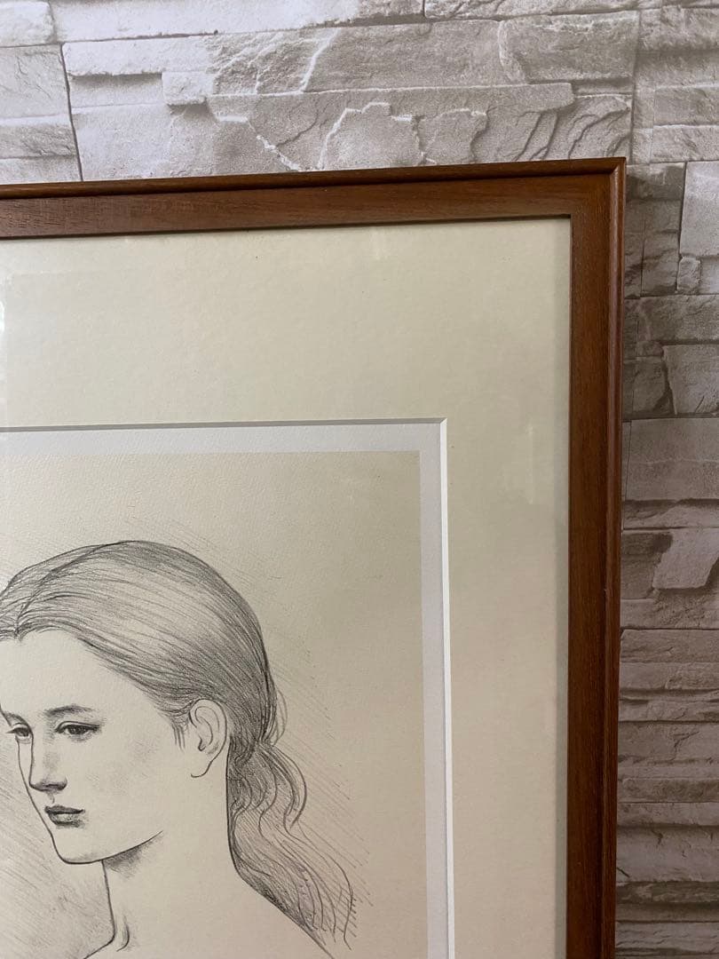 レア　舟越保武「D嬢」リトグラフ E.A 直筆サイン 美人画