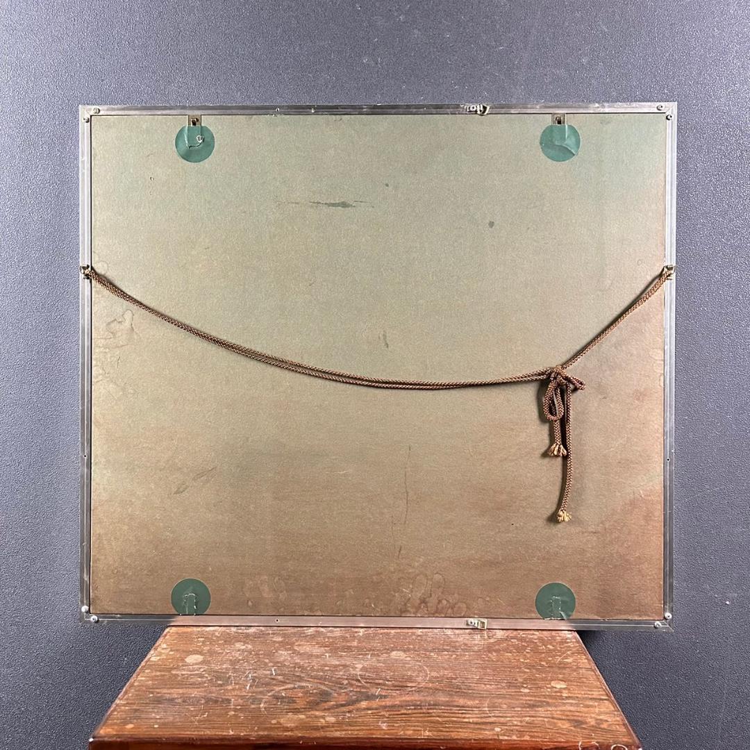 【最終値下げ】丸投三代吉「赤富士」油絵 油彩画 共シール有 額縁入 姫路市