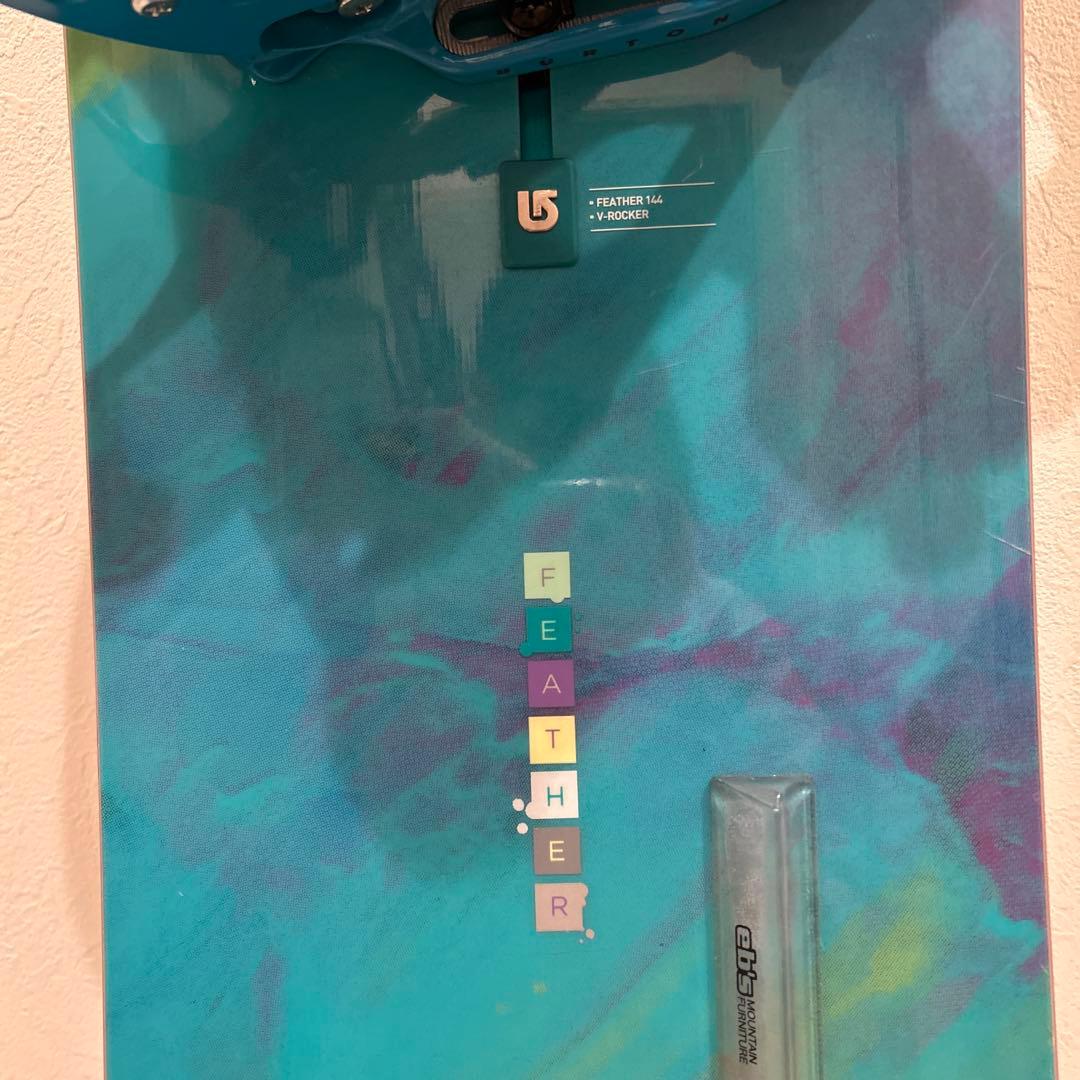 板 BURTON FEATHER 144 、ビン SCRIBE Mサイズ