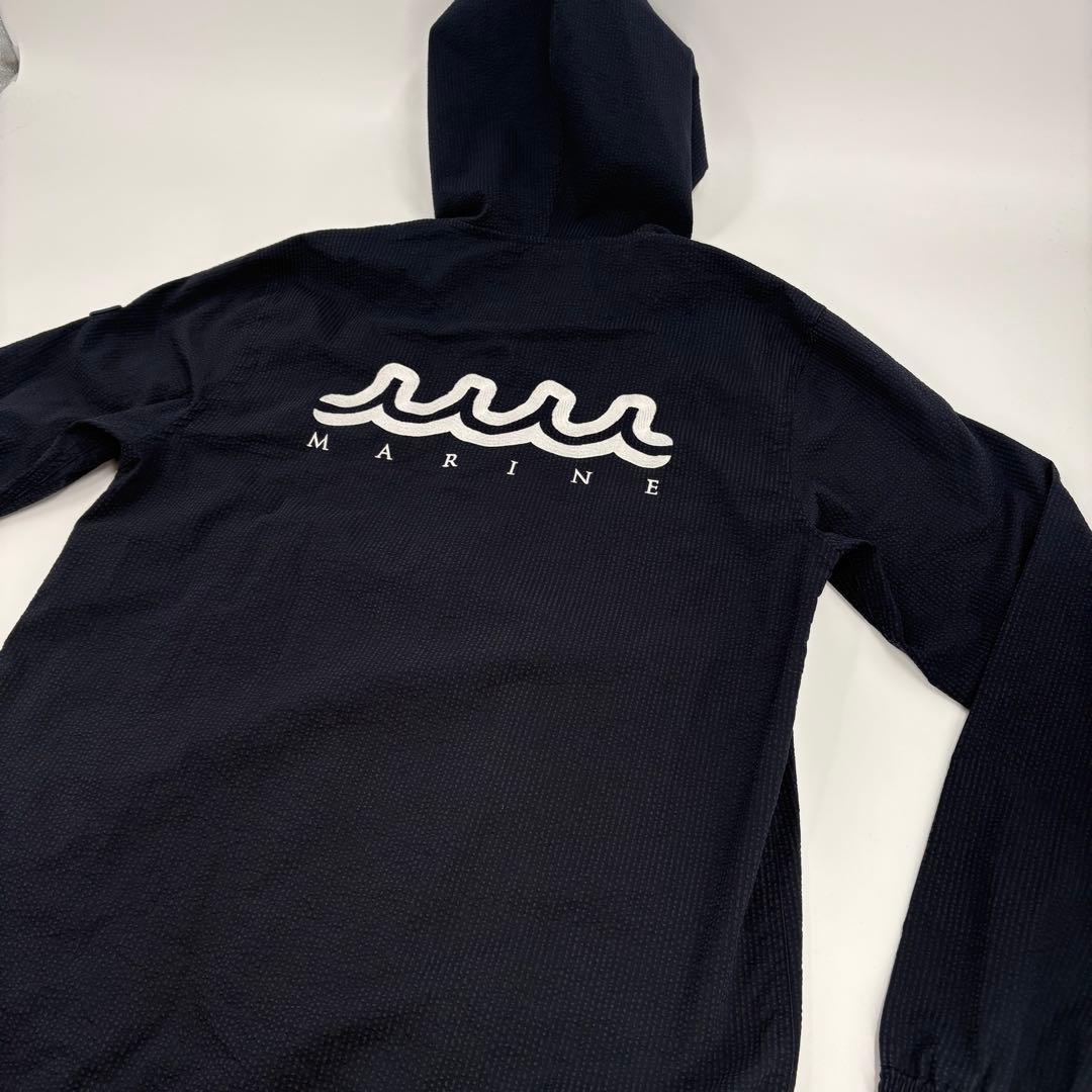 美品muta MARINE ムータマリン ジップパーカー 紺 5 L 859