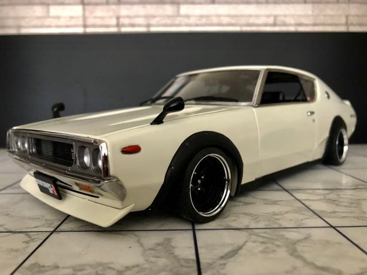 1/18 京商 スカイライン GT-R ケンメリ 白 ワタナベ 改造 カスタム