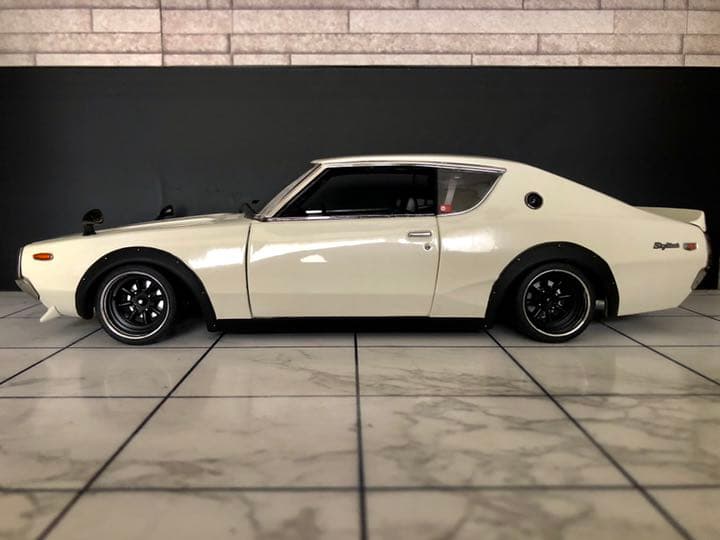 1/18 京商 スカイライン GT-R ケンメリ 白 ワタナベ 改造 カスタム
