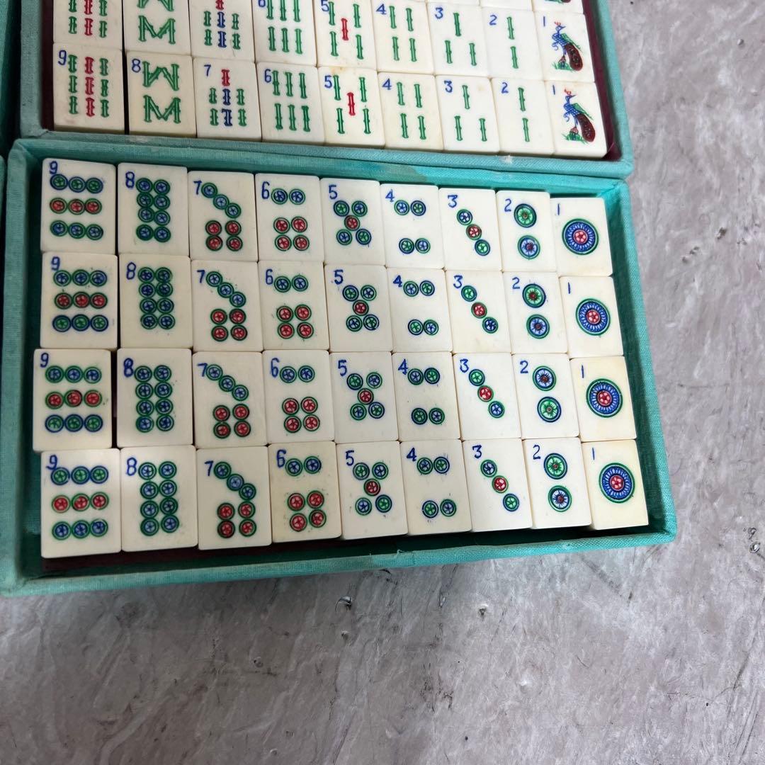 中国 高級 麻雀牌 中国美術 背竹牌 骨牌 天然素材