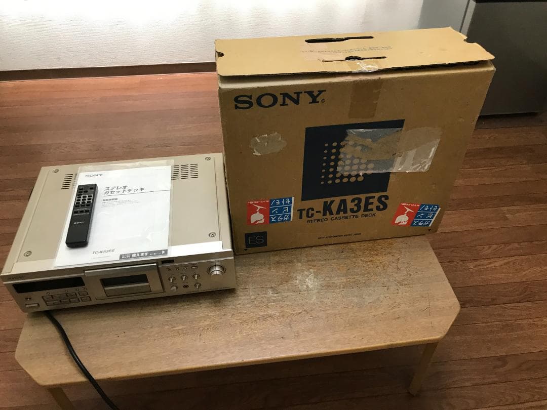 SONY TC-KA3ESステレオカセットデッキ　リモコン説明書元箱ゴールド金色