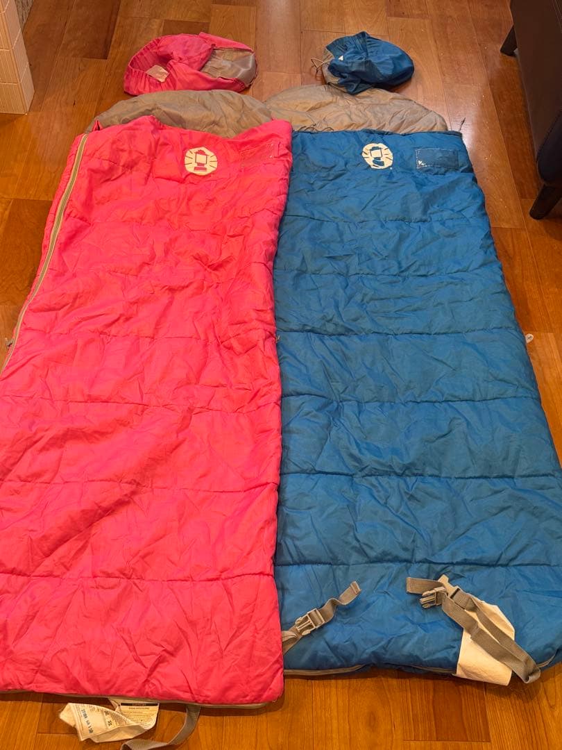 なつ　モンベル　Coleman 寝袋 春夏4人分