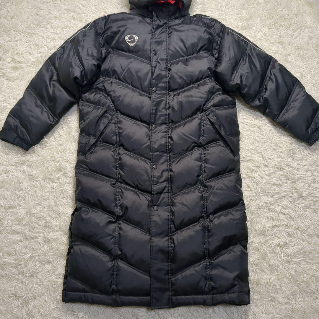 【肉厚✨NIKE✨M】ダウン70％ ロング ベンチ コート ブラック 00S