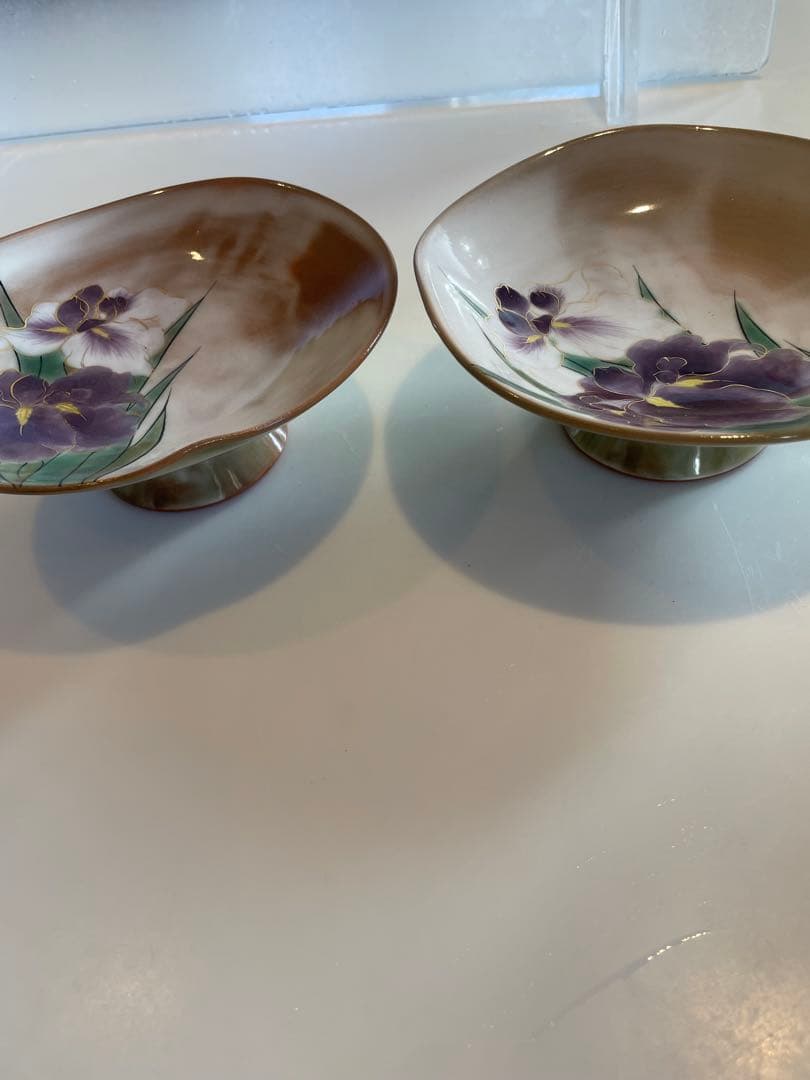 陶葊　陶あん　高台皿　2客